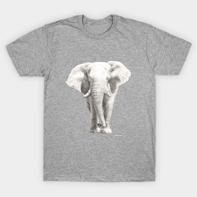 African Elephant - Etosha Elephant watercolour design - by Nadya Neklioudova T-Shirt by nadyawildlife